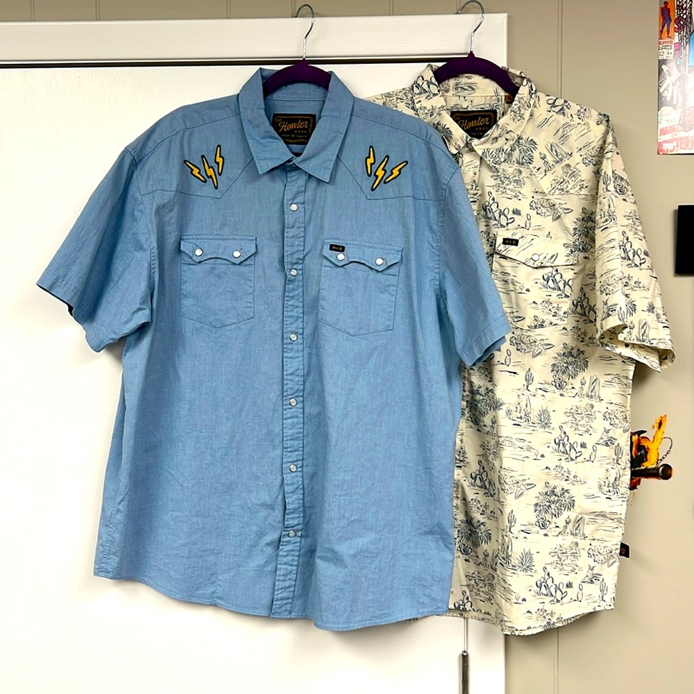 Howler Bros Pearl Snap Button Down Shirts